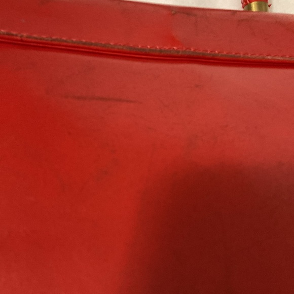Maud Frizon Red ￼ handheld vintage bag with detachable shoulder strap Rare - Picture 5 of 12